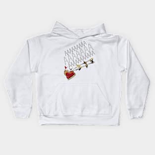 Santa Bird's Sleigh Kids Hoodie